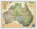 Austrálie - nástěnná mapa National Geographic