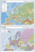 Evropa - zeměpisná a politická nástěnná mapa