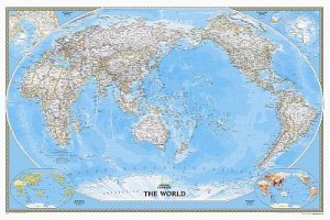 Svět - nástěnná politická mapa Classic Pacific 112 x 76 cm (1)