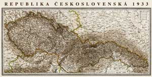 Československo 1933 - nástěnná mapa (1)