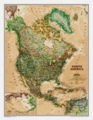 Severní Amerika - nástěnná mapa National Geographic