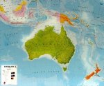 Austrálie - politická nástěnná mapa