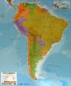 Jižní Amerika - politická nástěnná mapa
