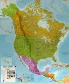 Severní Amerika - politická nástěnná mapa