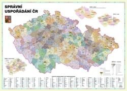 Správní uspořádání ČR v měřítku 1: 400 000 nástěnná mapa Žaket (1)