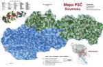 Slovensko PSČ - nástěnná mapa malá