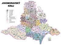 Správní uspořádání - Jihomoravský kraj v měřítku 1: 150 000 nástěnná mapa Žaket (1)