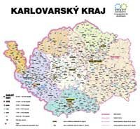 Správní uspořádání - Karlovarský kraj v měřítku 1: 100 000 nástěnná mapa Žaket (1)