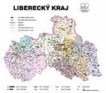 Správní uspořádání - Liberecký kraj v měřítku 1: 100 000 nástěnná mapa Žaket (1)