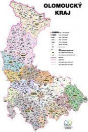 Správní uspořádání - Olomoucký kraj v měřítku 1: 120 000 nástěnná mapa Žaket (1)