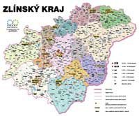 Správní uspořádání - Zlínský kraj v měřítku 1: 100 000 nástěnná mapa Žaket (1)