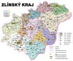 Správní uspořádání - Zlínský kraj v měřítku 1: 100 000 nástěnná mapa Žaket