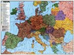 Evropa železniční - nástěnná mapa